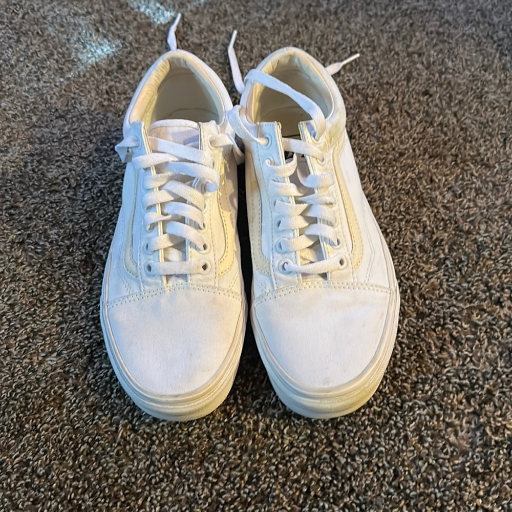 Women’s White Laced Vans